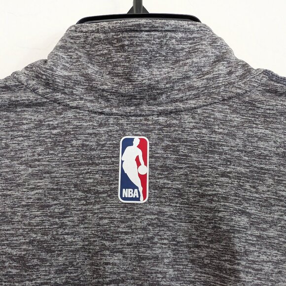 NIKE Pullover Mens XL Gray Dri Fit NBA Golden State Warriors 1/4 Zip Long Sleeve - Picture 7 of 15